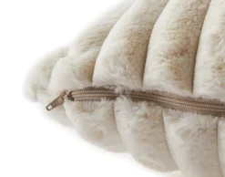 BEST MOBILIER - Sierra - coussin - en fausse fourrure côtelé - 50x50 cm