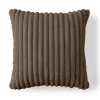 BEST MOBILIER - Sierra - coussin - en fausse fourrure côtelé - 60x60 cm