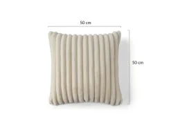 BEST MOBILIER - Sierra - coussin - en fausse fourrure côtelé - 50x50 cm