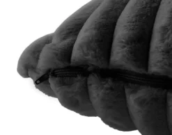 BEST MOBILIER - Sierra - coussin - en fausse fourrure côtelé - 60x60 cm