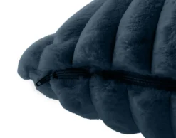 BEST MOBILIER - Sierra - coussin - en fausse fourrure côtelé - 50x50 cm