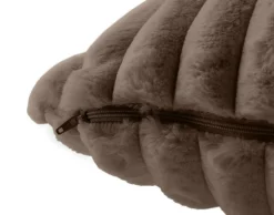 BEST MOBILIER - Sierra - coussin - en fausse fourrure côtelé - 40x40 cm