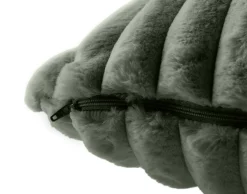 BEST MOBILIER - Sierra - coussin - en fausse fourrure côtelé - 50x50 cm