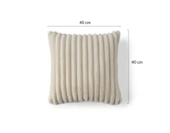 BEST MOBILIER - Sierra - coussin - en fausse fourrure côtelé - 40x40 cm