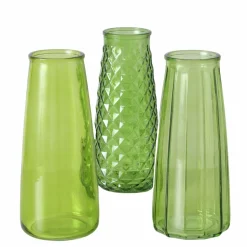 BOLTZE - Vase Oriana, en verre laqué, coloris vert - H.22,6xD.9,7cm