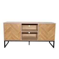 Buffet effet chevron 2 portes et 2 niches chevron