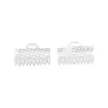C' TOP - Sachet 12 embouts plats argentés, 6x12 mm