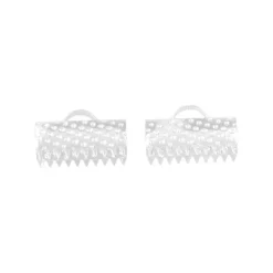 C' TOP - Sachet 12 embouts plats argentés, 6x12 mm