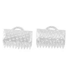 C' TOP - Sachet 18 embouts plats 6x10 mm, argentés