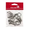 C' TOP - Set 10 attaches porte clefs argentées
