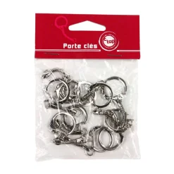 C' TOP - Set 10 attaches porte clefs argentées