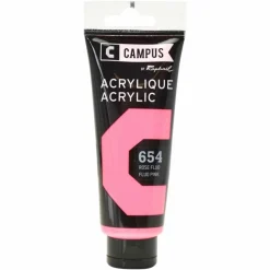 CAMPUS - Peinture acrylique 100 ml - rose fluo n°654