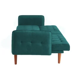 Canapé 3 places convertible avec tablette centrale rabattable vert inverness