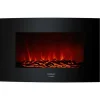 CECOTEC - Cheminée murale électrique décorative warm 3500 curved flames 1000 - 2000 w