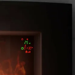 CECOTEC - Cheminée murale électrique décorative warm 3500 curved flames 1000 - 2000 w