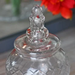 CHEHOMA - Bocal sur base verre diamant 21x10cm