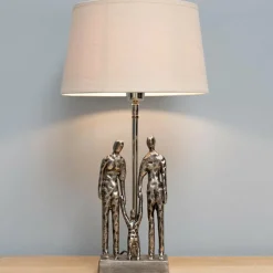 CHEHOMA - Lampe family aluminium brossé 15x8x29cm