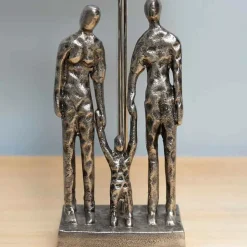 CHEHOMA - Lampe family aluminium brossé 15x8x29cm