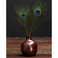 CHEHOMA - Petit vase céramique bordeaux 9x10cm