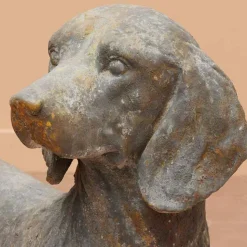 CHEHOMA - Statuette grand chien gris fibre verre 79x79x29cm