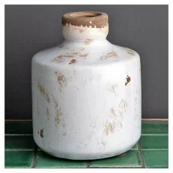 CHEHOMA - Vase bouteille blanc 14x11cm