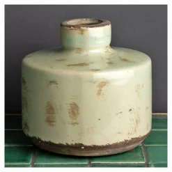 CHEHOMA - Vase bouteille large vert-de-gris 13x13cm