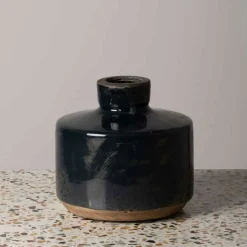 CHEHOMA - Vase bouteille large bleu marine 13x13cm