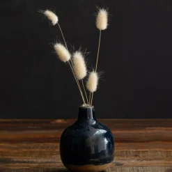 CHEHOMA - Vase céramique bleu marine 10x9cm