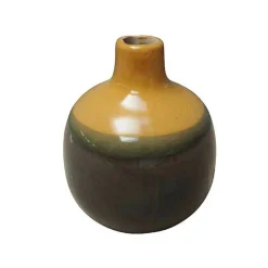 CHEHOMA - Vase céramique brun et orange chehoma 9x10cm