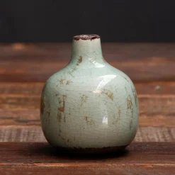 CHEHOMA - Vase céramique vert-de-gris 9cmx10cm