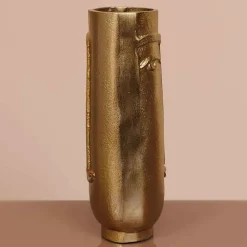 CHEHOMA - Vase haut face laiton doré 28x10x10cm