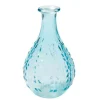 CHEHOMA - Vase liseron bleu verre 15x9x9cm
