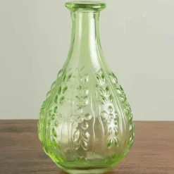CHEHOMA - Vase liseron vert verre15x9x9cm