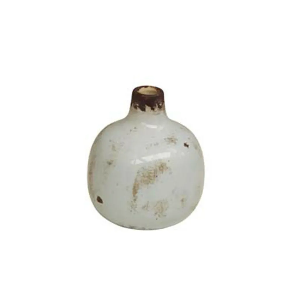 CHEHOMA - Vase louise céramique blanc 9x9x10cm