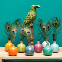 CHEHOMA - Vase mini céramique vert 9x9x10cm