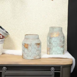 CHEMIN DE CAMPAGNE - ° vase en béton vert de gris ø14.5 x 24 cm