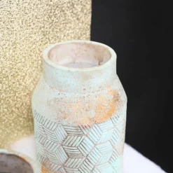 CHEMIN DE CAMPAGNE - ° vase en béton vert de gris ø15.5 x 20 cm