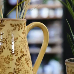 CHEMIN DE CAMPAGNE - Pichet en céramique émaillée 