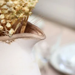 CHEMIN DE CAMPAGNE - Pichet vase en céramique beige 20 x 14 x 25 cm