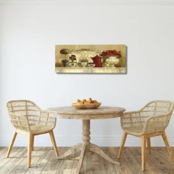 CHEMIN DE CAMPAGNE - Plaque murale décorative vintage métal multicolore antiquités 50x20cm