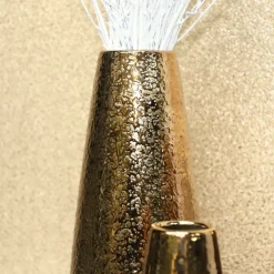 CHEMIN DE CAMPAGNE - Vase en céramique doré 16.5 x 45cm