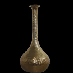 CHEMIN DE CAMPAGNE - Vase en céramique doré 23.5 x 51cm