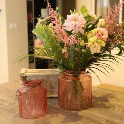 CHEMIN DE CAMPAGNE - Vase "chevron" avec anse métallique - gm