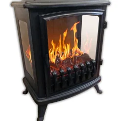 Chemin'arte cheminée électrique 2000w avec flamme 3d noir - 139