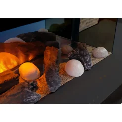 Chemin'arte cheminée électrique design 2000w noir - lounge noire