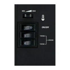 CLASSIC FIRE - Cheminée murale électrique décorative torino noir 2000 w 56,5 x 24 x 38 cm