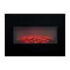 CLASSIC FIRE - Cheminée murale électrique décorative memphis noir 1800 w 66 x 13 x 46 cm