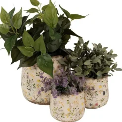 CLAYRE & EEF - Pot de fleurs multicolore céramique 21x21x19cm
