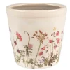 CLAYRE & EEF - Pot de fleurs rose beige céramique 14x14x13cm