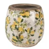 CLAYRE & EEF - Pot de fleurs citron céramique 13x13x13cm